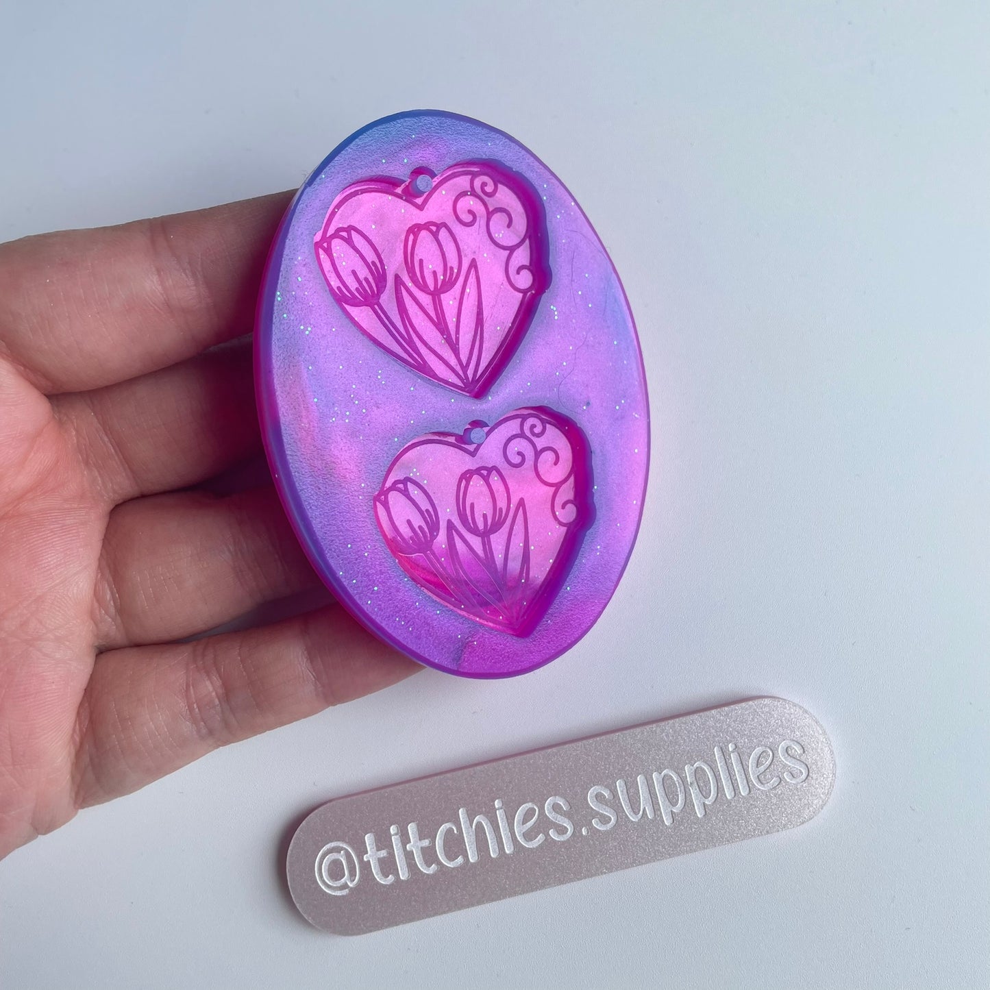 Tulip Heart Earring Mould