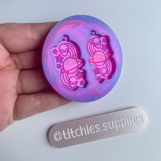 Alien Planet Swirls Earring Mould