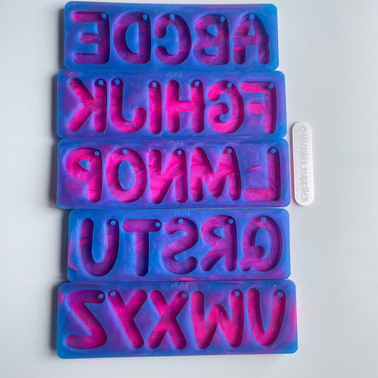 Predrilled Chonky Alphabet Keyring Mould