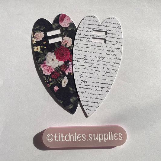 Mixed Floral Heart Cut Out Keyring Display Card (x6)