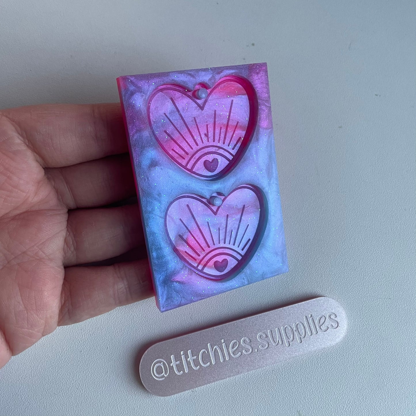 Sunset Heart Earring Mould