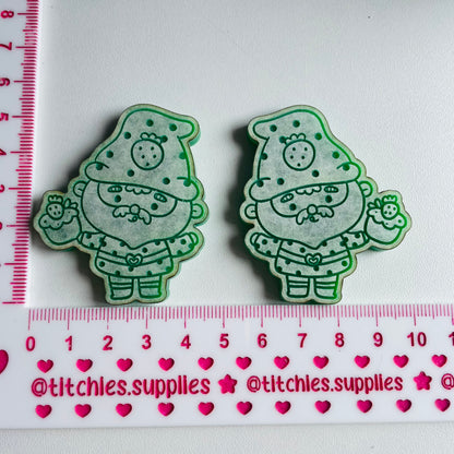 Strawberry Gnome Earring Mould, 5mm Thick