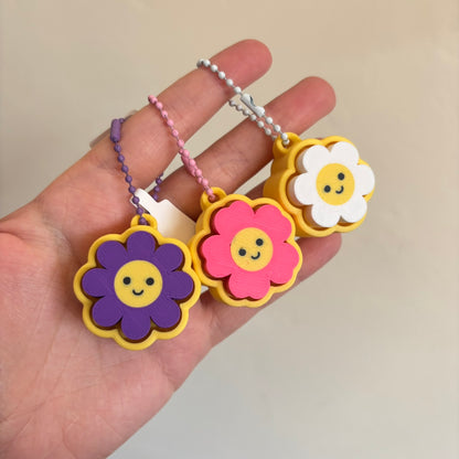 3D Printed Flower Clicker Keyring