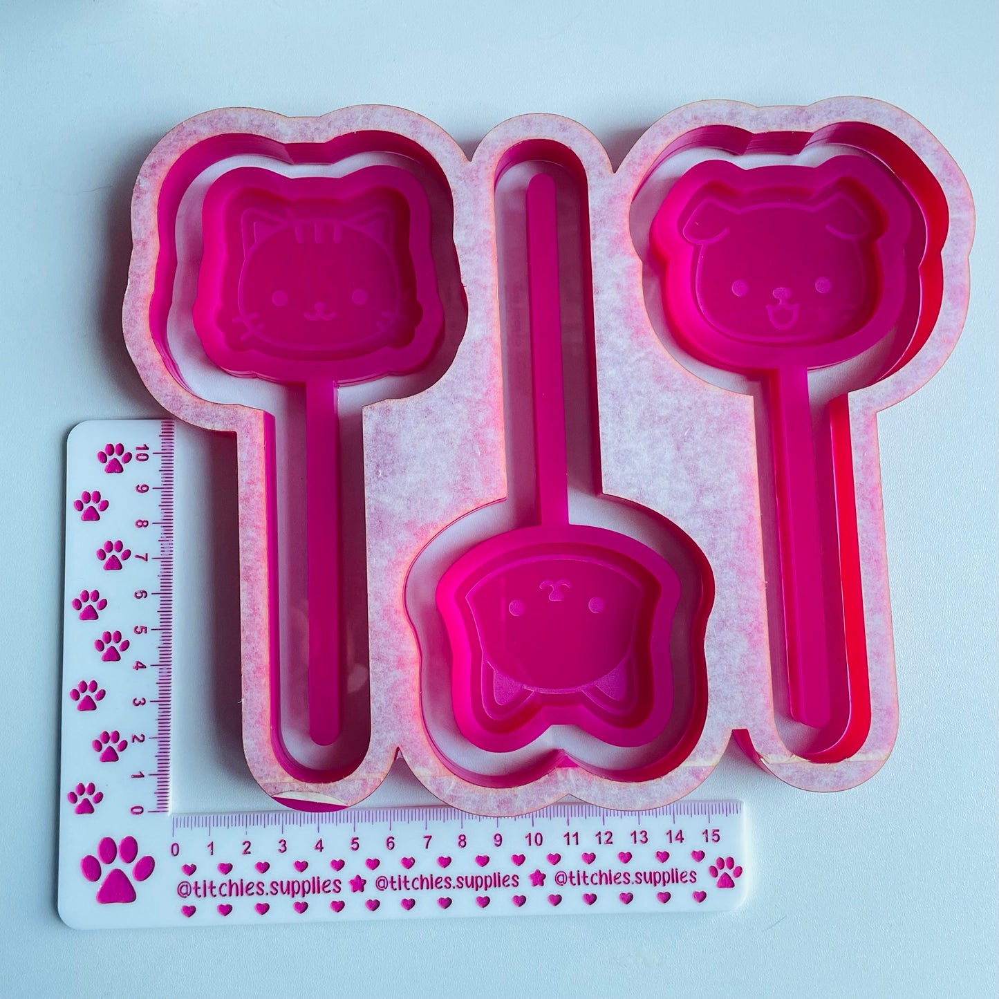 Kawaii Animal Wand Mould, 5mm Thick