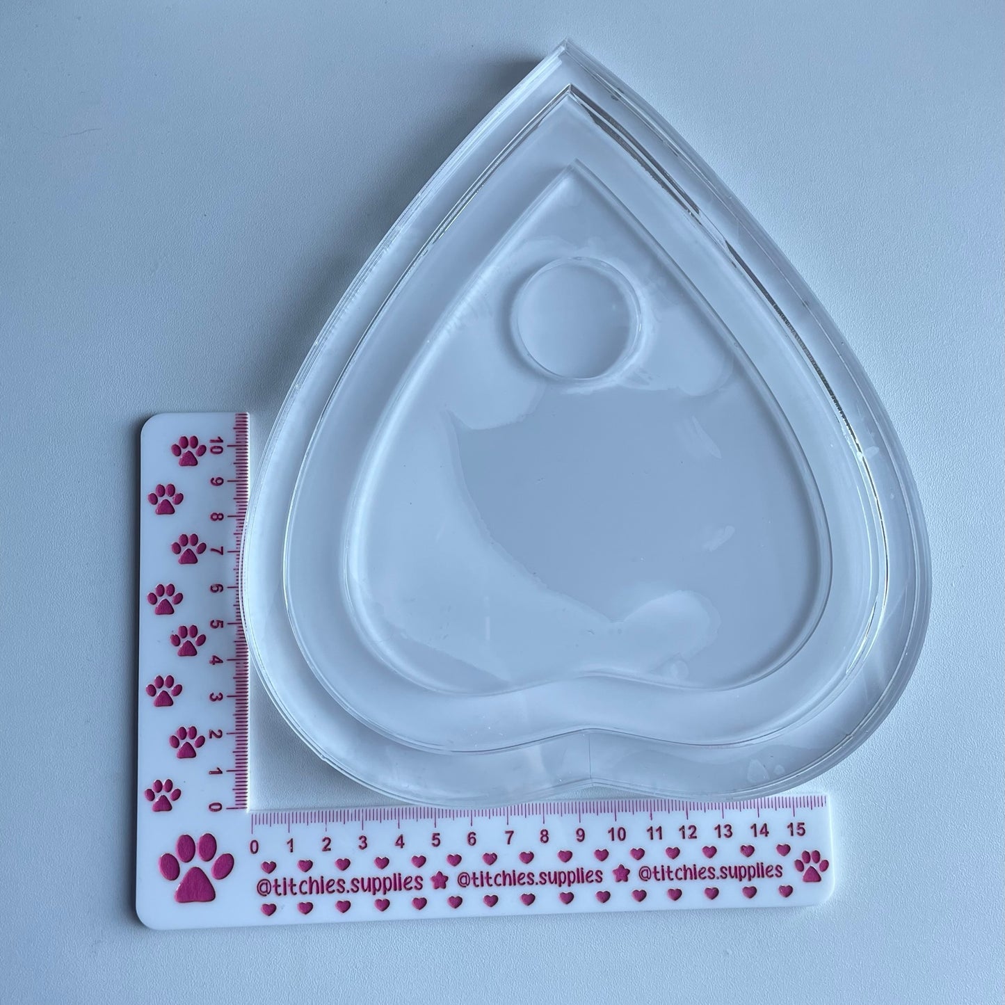 Large Plain Planchette Wall Hanging Mould, 5mm Thick