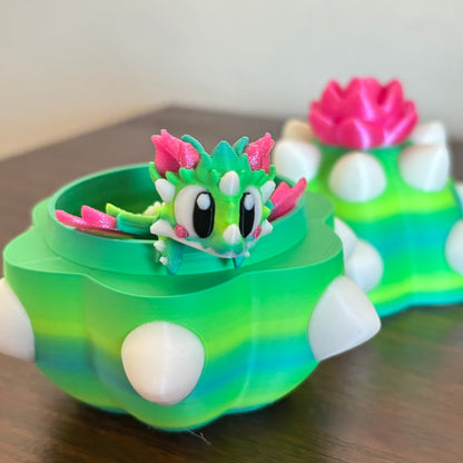 Cactus Fidget Dragon and Egg