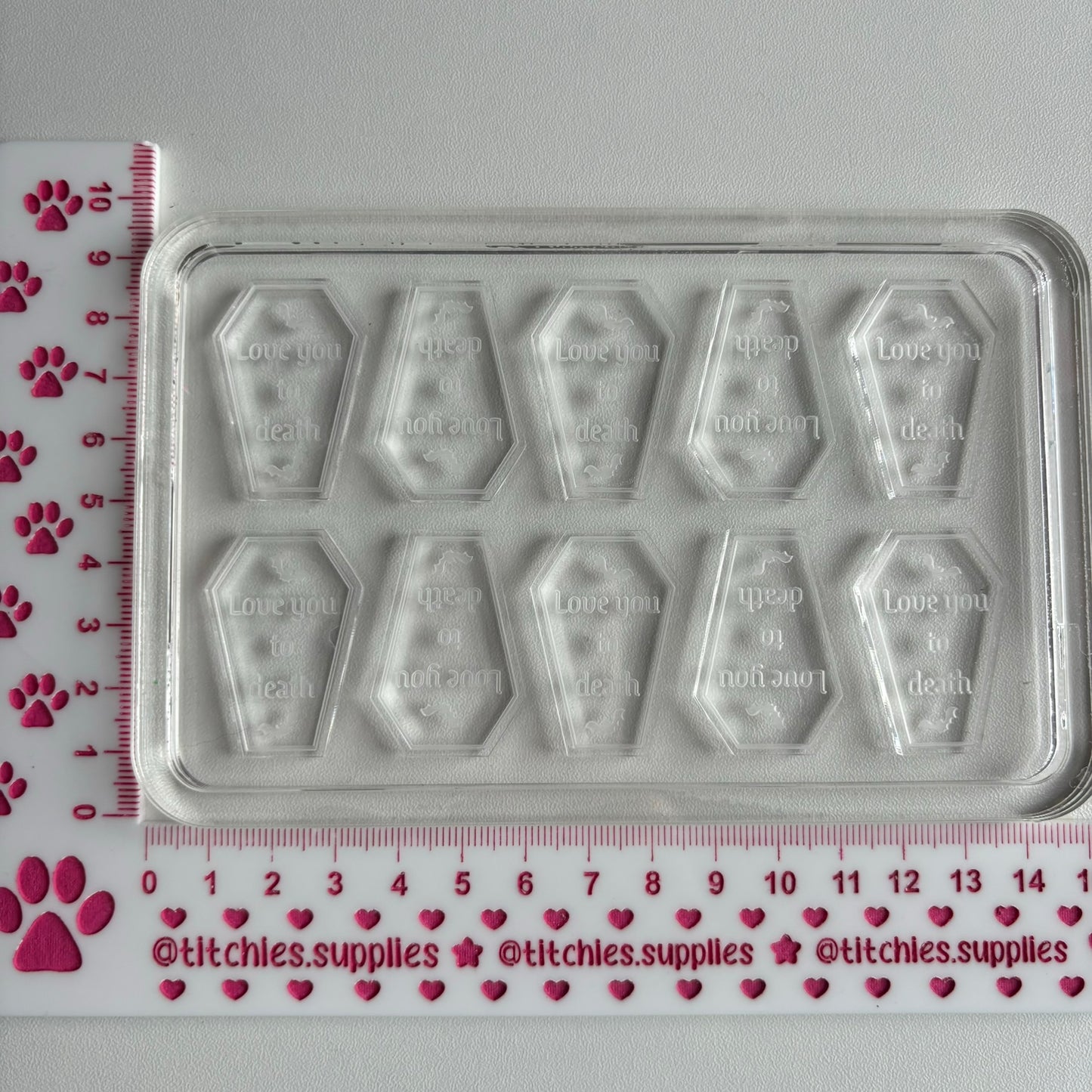 Love You To Death Coffin Palette Mould