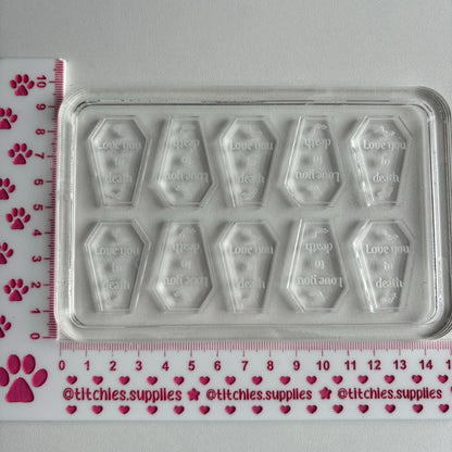 Love You To Death Coffin Palette Mould