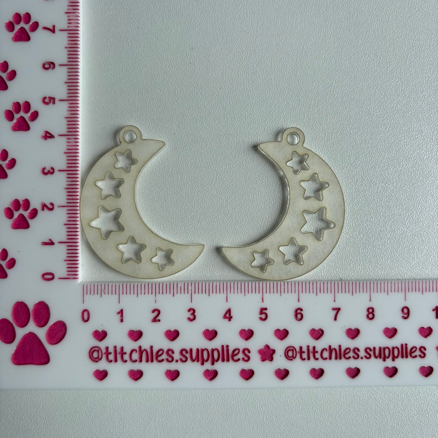 Cut Out Star Moon Earring Mould