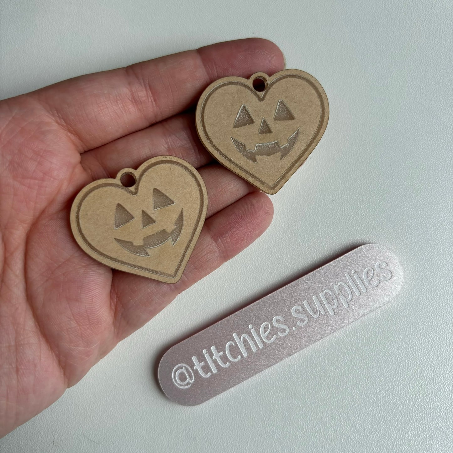 Pumpkin Face Heart Earring Mould