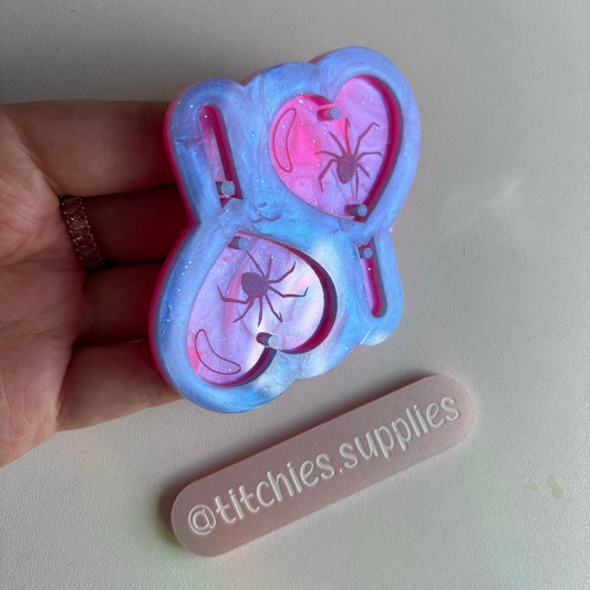 Spider Heart Balloon Earring Mould