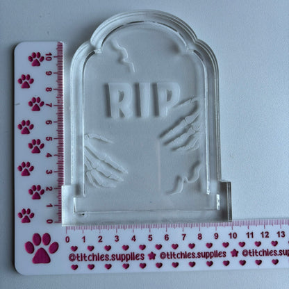 RIP Tombstone Trinket Tray Mould, 10mm Thick