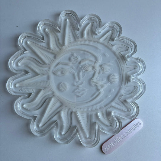 Sun/Moon Wall Hanging Plaque Mould, 5mm Thick