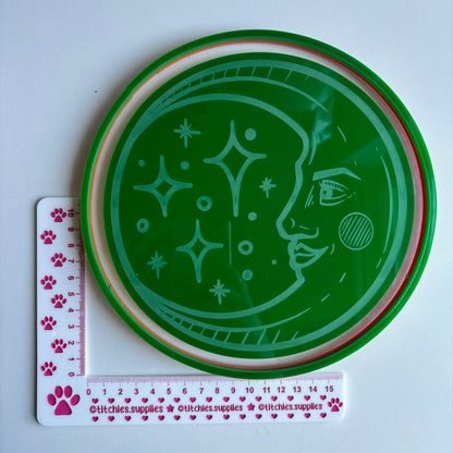 Moon Wall Hanging Plaque Mould, 5mm Thick