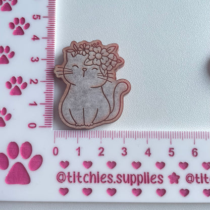 Floral Cat Mould, 5mm Thick