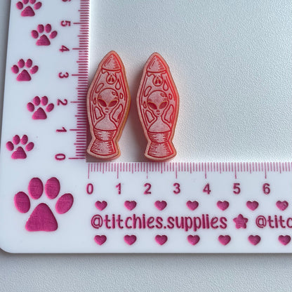 Alien Lava Lamp Earring Mould, 5mm Thick