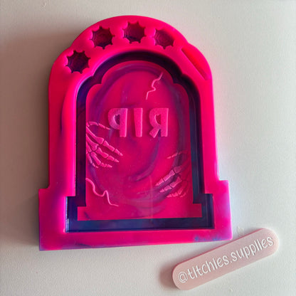 RIP Tombstone Trinket Tray Mould, 10mm Thick