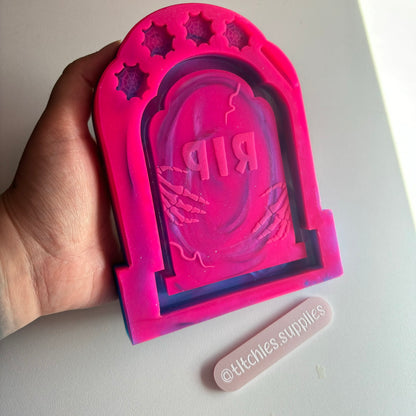 RIP Tombstone Trinket Tray Mould, 10mm Thick