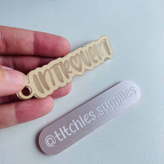 Introvert Keyring Mould, 6mm thick