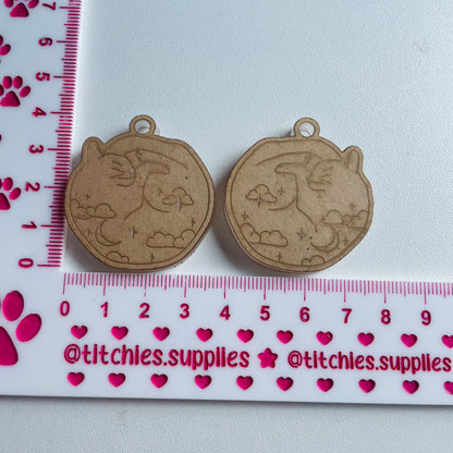 Cat Sky Earring Mould, 6mm Thick