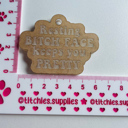 Resting Bitch Face Mould, 6mm thick