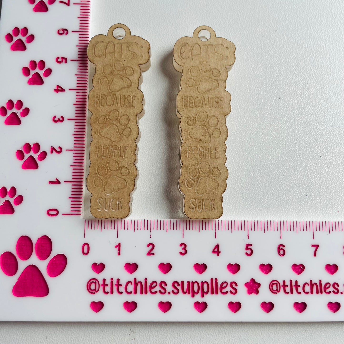 Cats Because Earring Mould, 6mm Thick