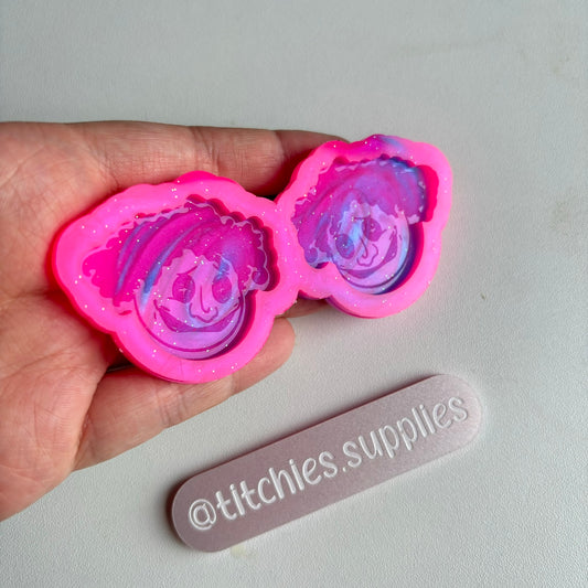 Button Face Earring Mould