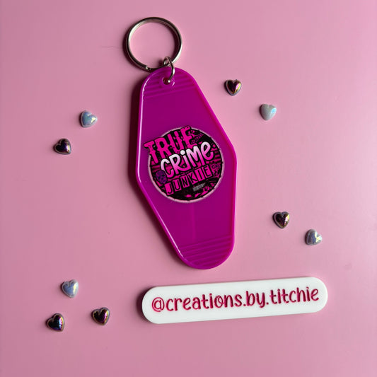 Motel Keyring - Magenta True Crime
