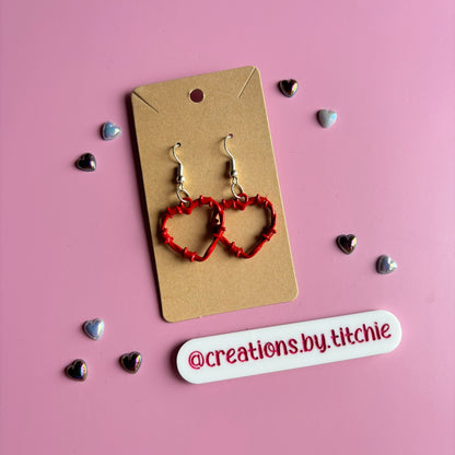 Barbed Wire Heart Earrings