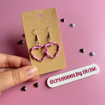 Barbed Wire Heart Earrings