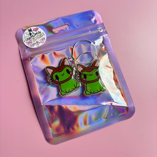 Cat Frog Earrings