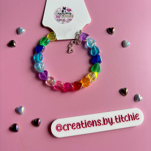 Bracelet - Small Rainbow Heart