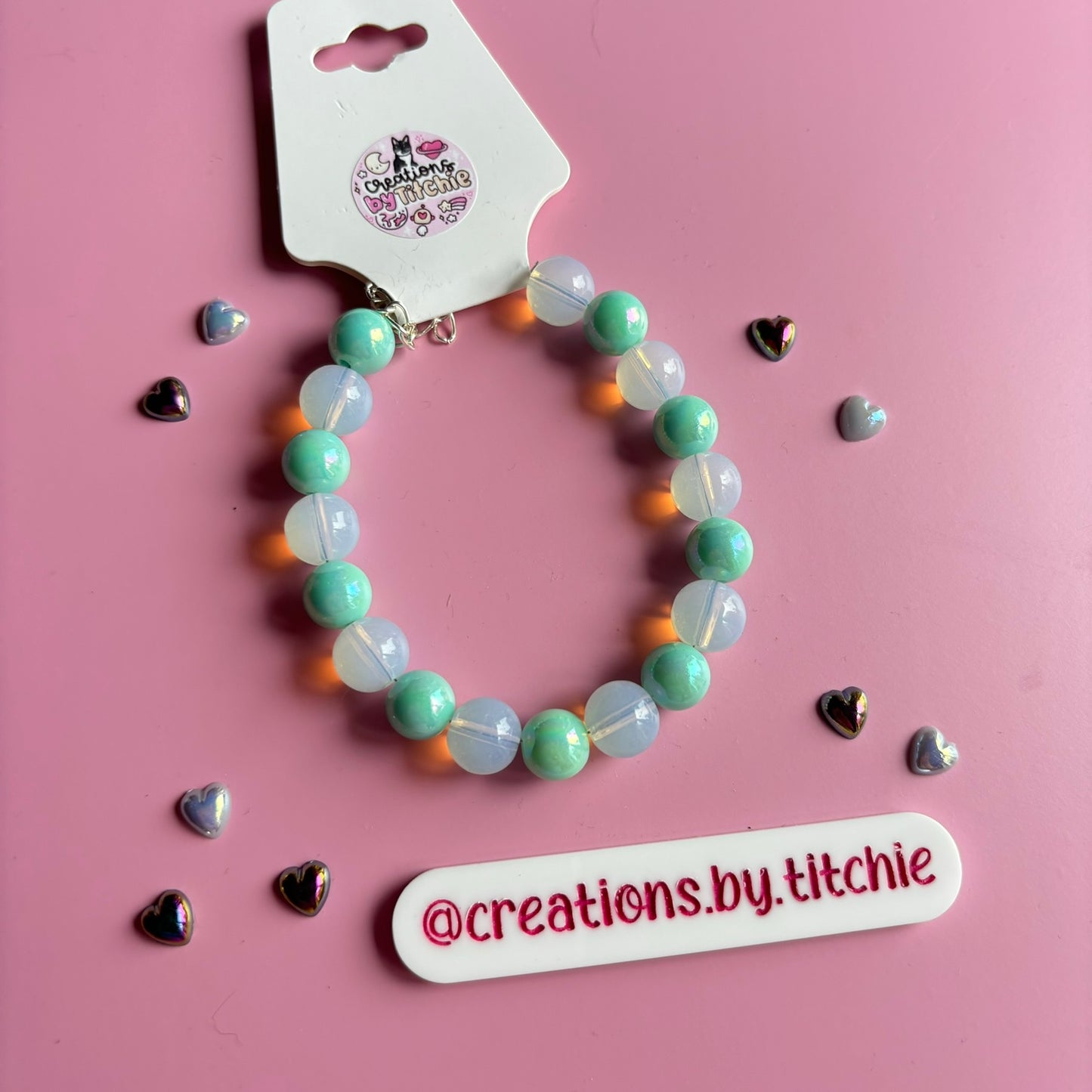 Bracelet - Opal and Mint Chunky