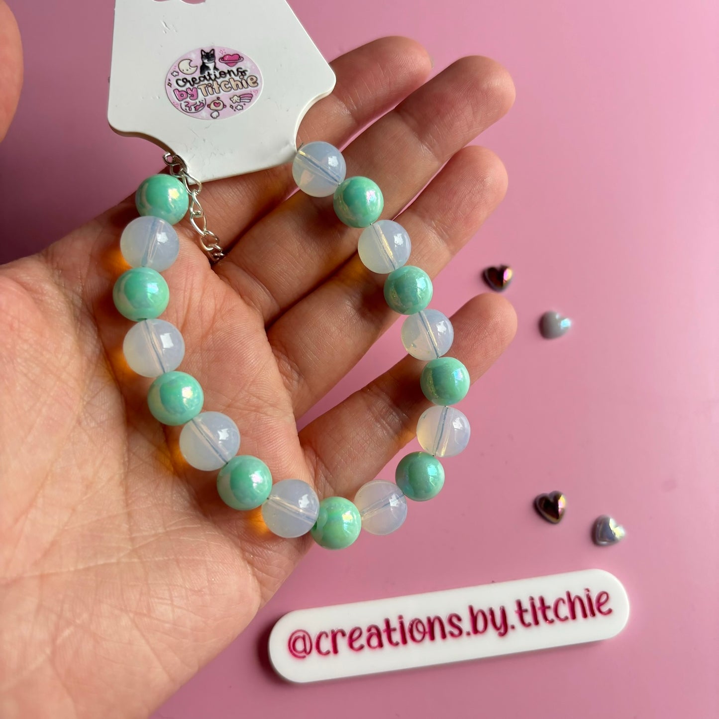 Bracelet - Opal and Mint Chunky