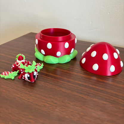 Strawberry Fidget Dragon and Egg