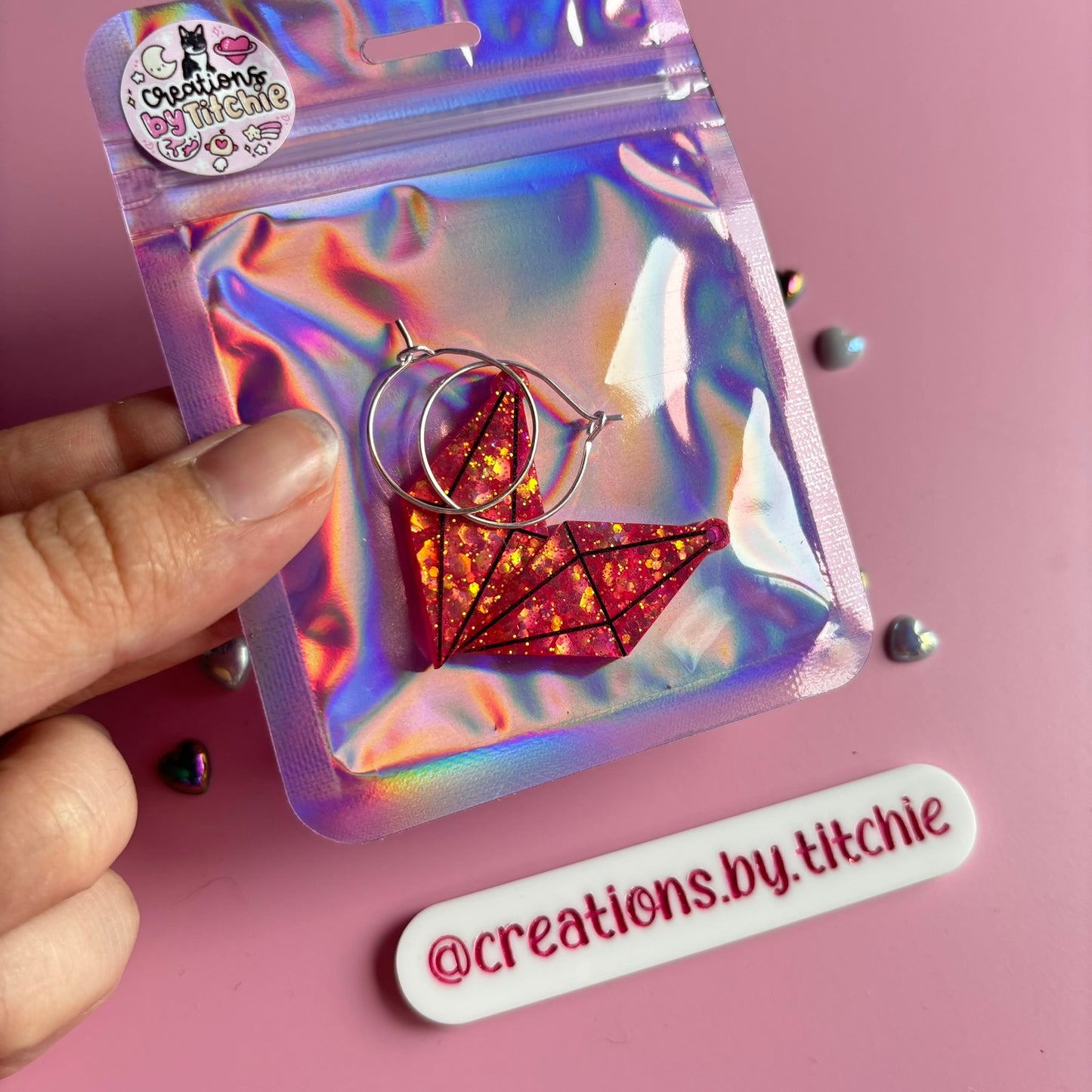 Pink Head Diamond Earrings