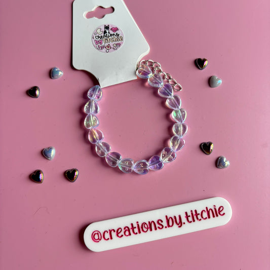Bracelet - Clear Hearts