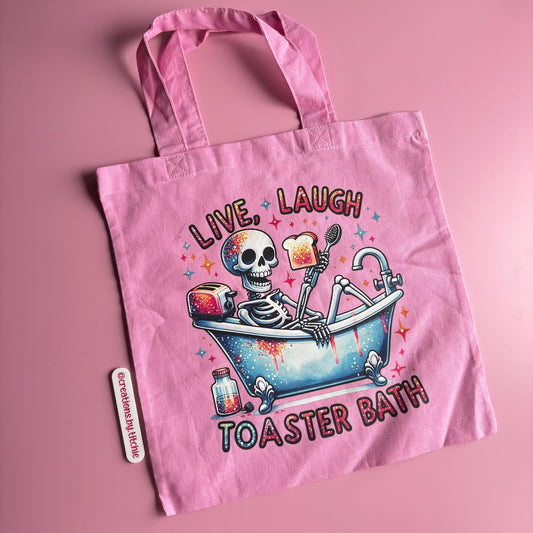 Tote Bag - Live, Laugh, Toaster Bath