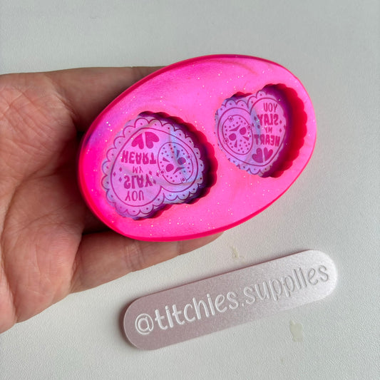 You Slay My Heart Earring Mould, 6mm Thick