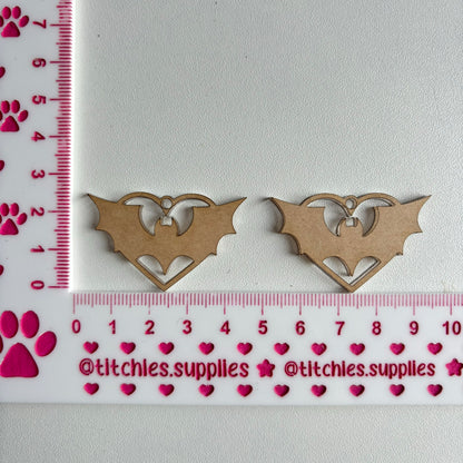 Outline Bat Heart Earring Mould