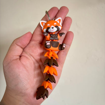 Red Panda Fluffy Tails Keyring