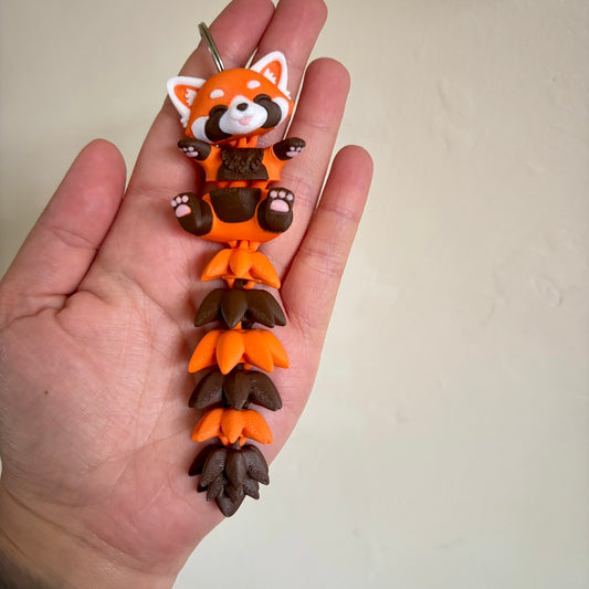 Red Panda Fluffy Tails Keyring