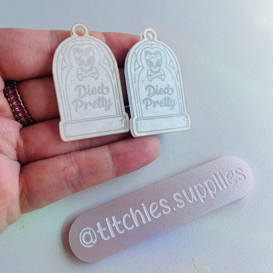 Died Pretty Tombstone Earring Mould