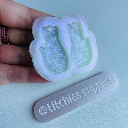 Floral Cat Earring Mould