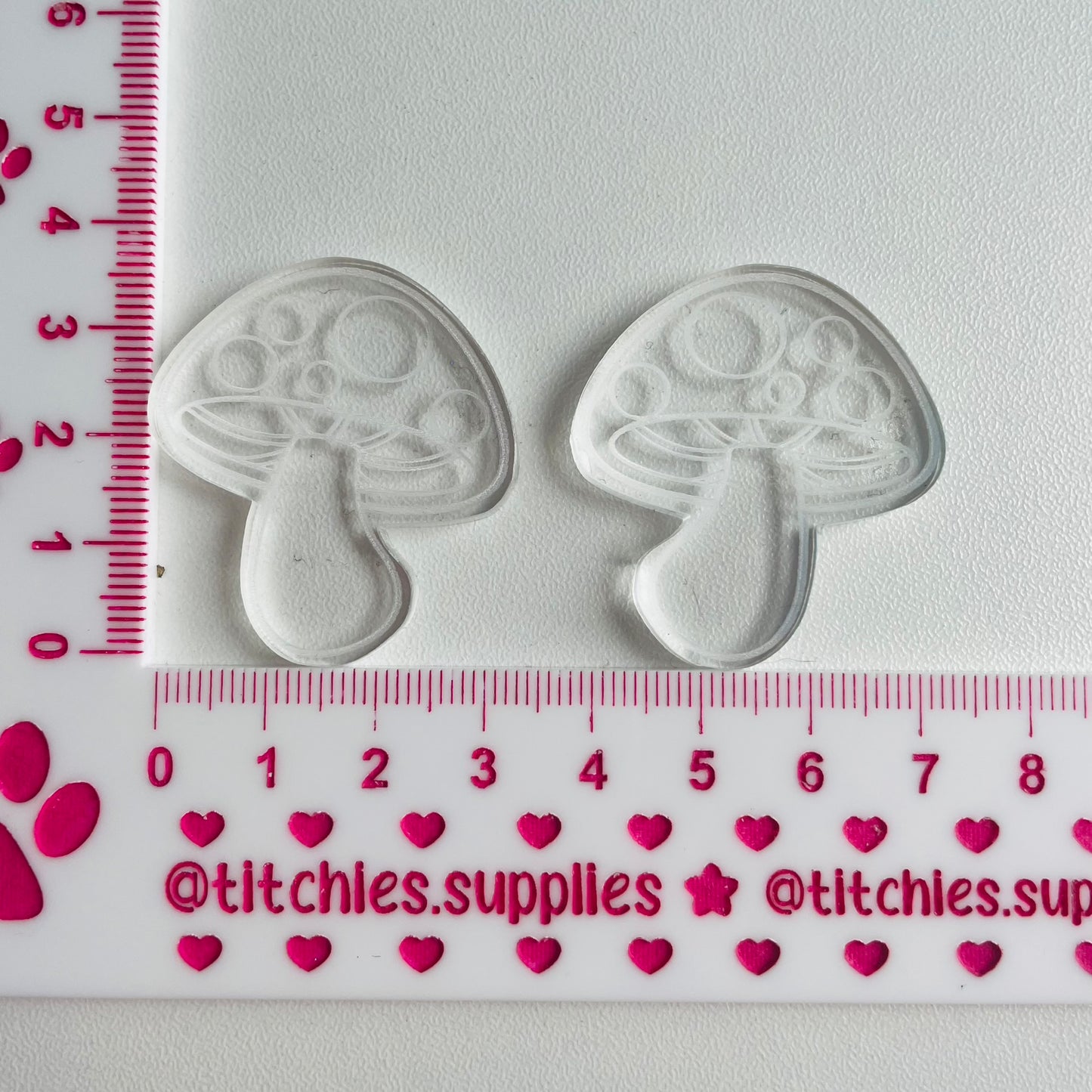 Cute Mushrooms, 5mm Thick Earring Mould