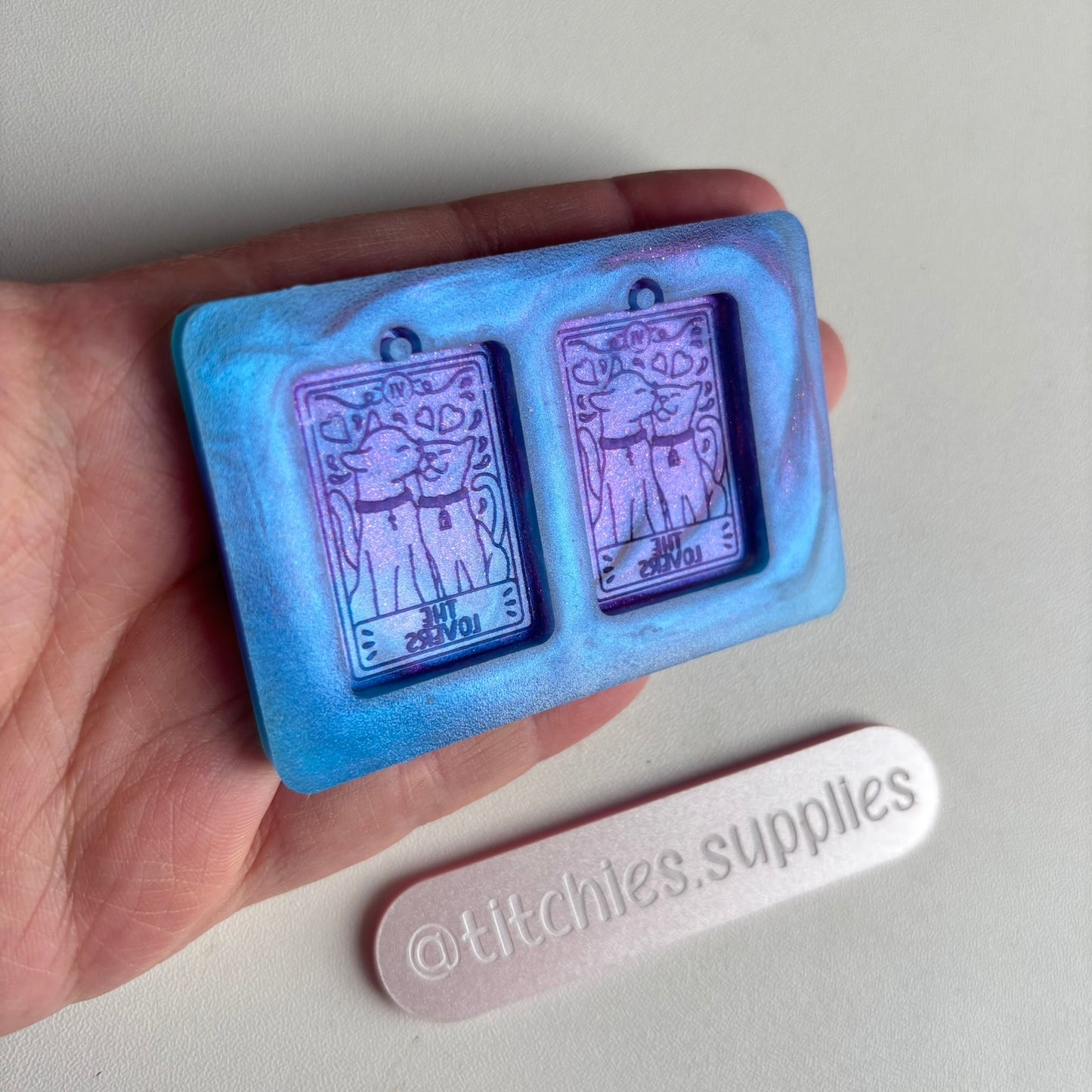 The Lovers Cat Tarot Earring Mould