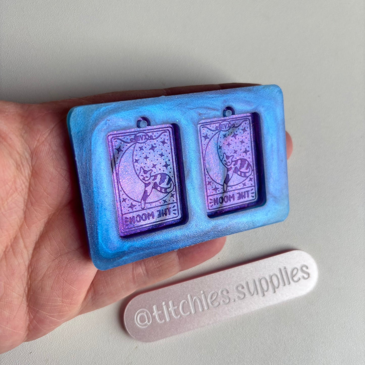 The Moon Cat Tarot Earring Mould