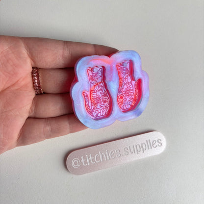 Floral Cat Earring Mould