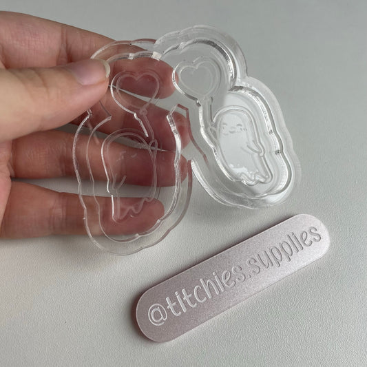 Floating Ghost Balloon Earring Mould