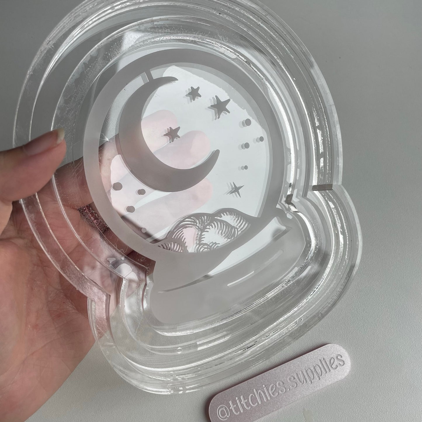 Crystal Ball Tray/Lipped Coaster Mould, 8mm Thick